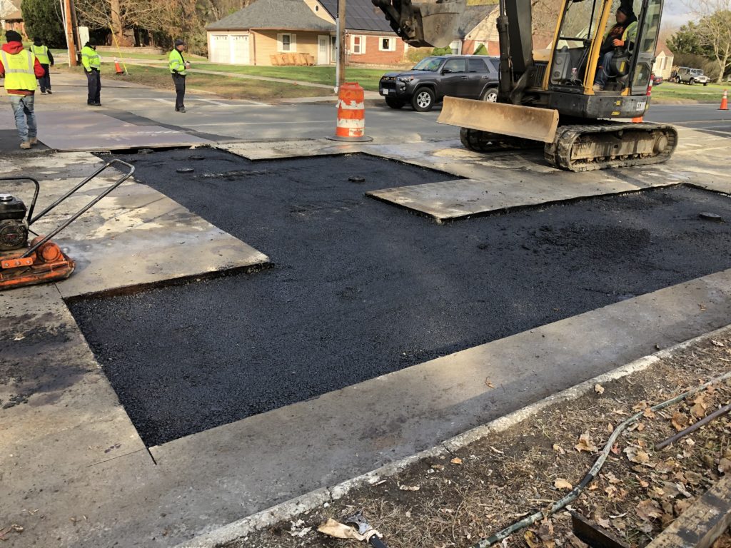 pavement restoration after water main replacement
