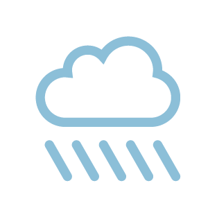 Icon depicting a cloud and rain
